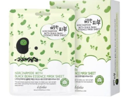 esfolio Pure Skin Mask Box, Niacinamide with Black Bean Essence Supply