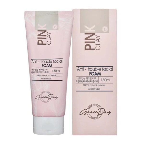 Grace Day Anti-Trouble Pink Clay Facial Foam Sale