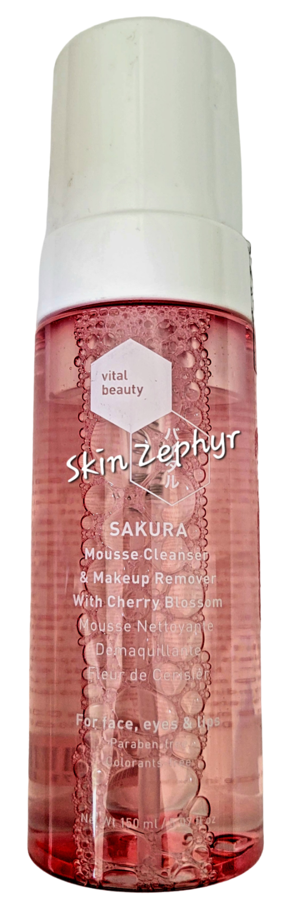 Vital Beauty Sakura Mousse Cleanser & Makeup Remover with Cherry Blossom Supply