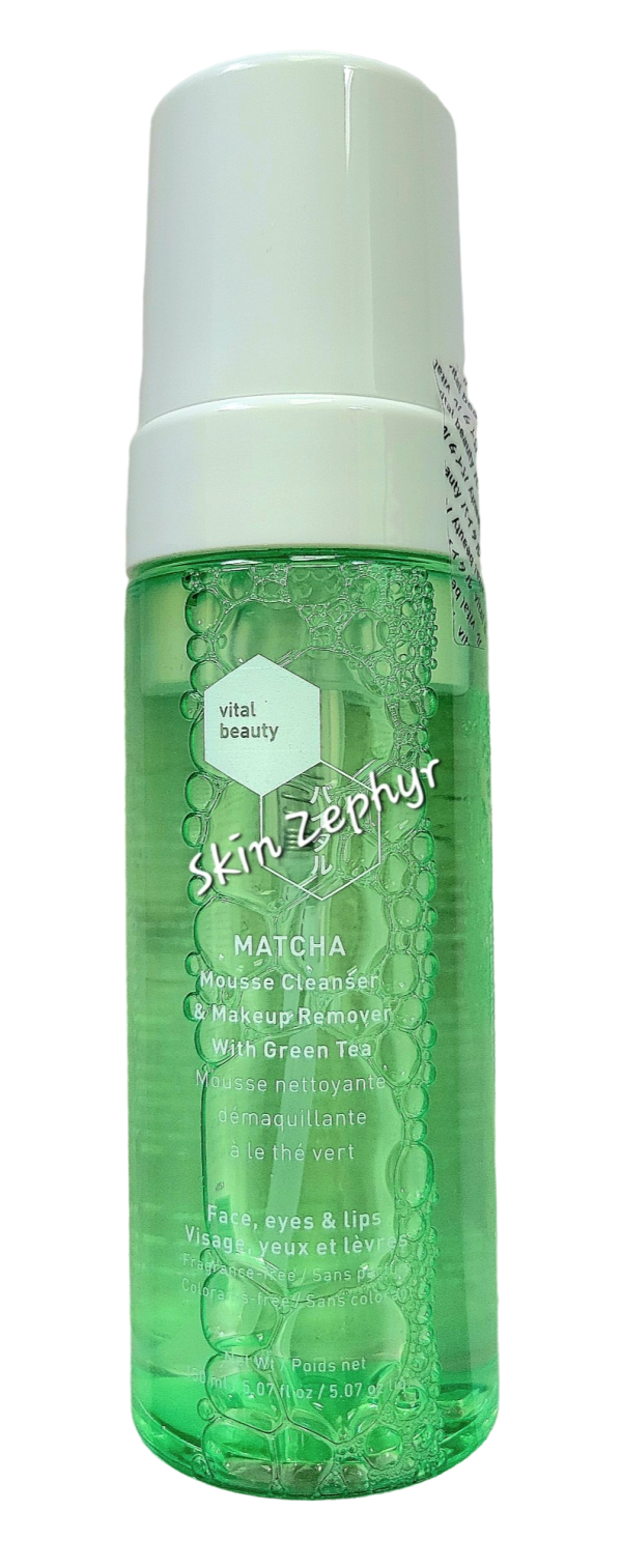 Vital Beauty Matcha Mousse Cleanser & Makeup Remover with Green Tea Discount