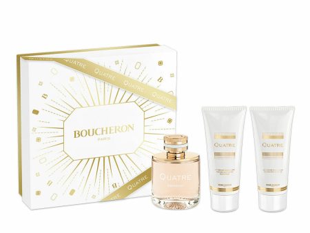 Cofanetto Profumo Donna Boucheron QUATRE POUR FEMME EDP 3 Pezzi For Sale