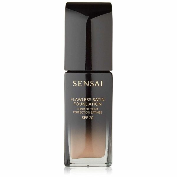 Base per Trucco Fluida Lawless Satin Foundation Sensai 202-Ochre beig (30 ml) For Sale