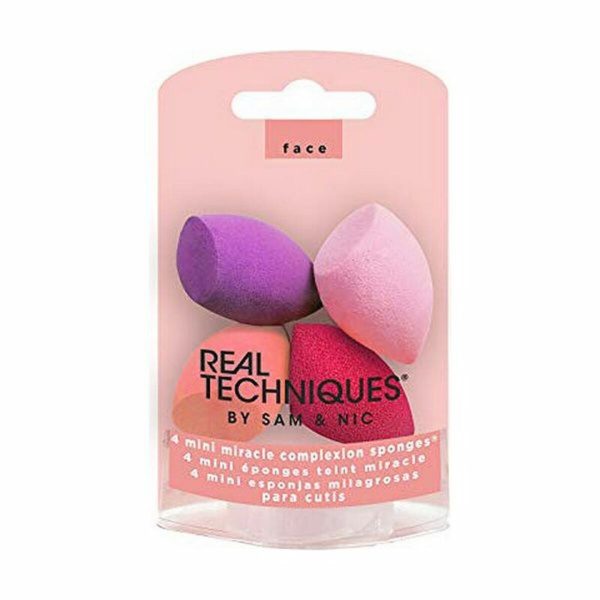 Spugnetta per il Trucco Miracle Complexion Mini Real Techniques 1492 (4 pcs) 4 Pezzi Hot on Sale